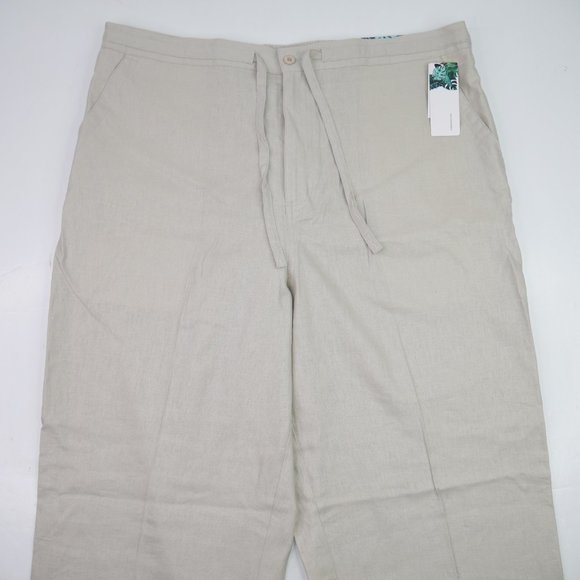 Men's Cubavera Linen Blend Pants Size 2XB 2XL Relaxed Fit Wedding Beach Island - Picture 3 of 6